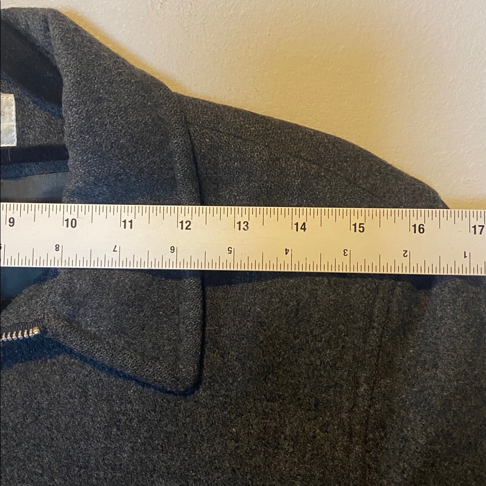 Lands End Vintage Jacket Women’s 6 Gray Wool Cashmere Blend Full Zip Collared - Picture 9 of 13